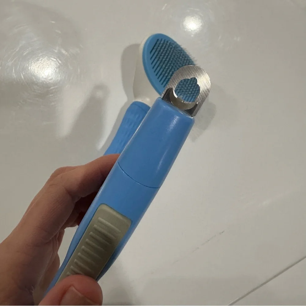 Animal grooming kit - shedding brush and nail clipper